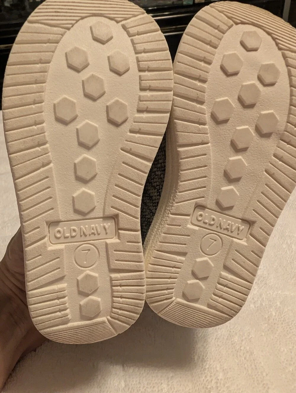 Old Navy Gray Knit Slip-on Deck Shoes for Kids